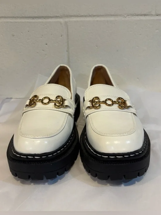 Circus by Sam Edelman Women’s Deana white loafer shoes size 7 platform - Picture 2 of 9